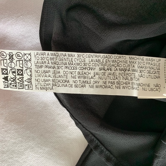 Zara sheer black shirt with studded collar - Picture 7 of 8